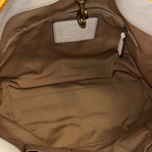 Coach Vintage Signature Tote in Silver, White, and Yellow - Picture 11 of 13